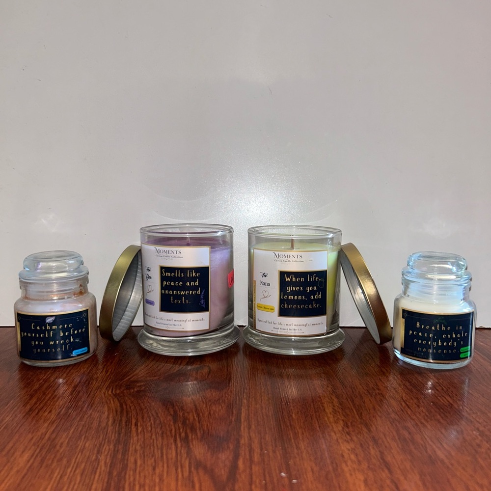 Scented Candle Collection - Lavender, Cream & White